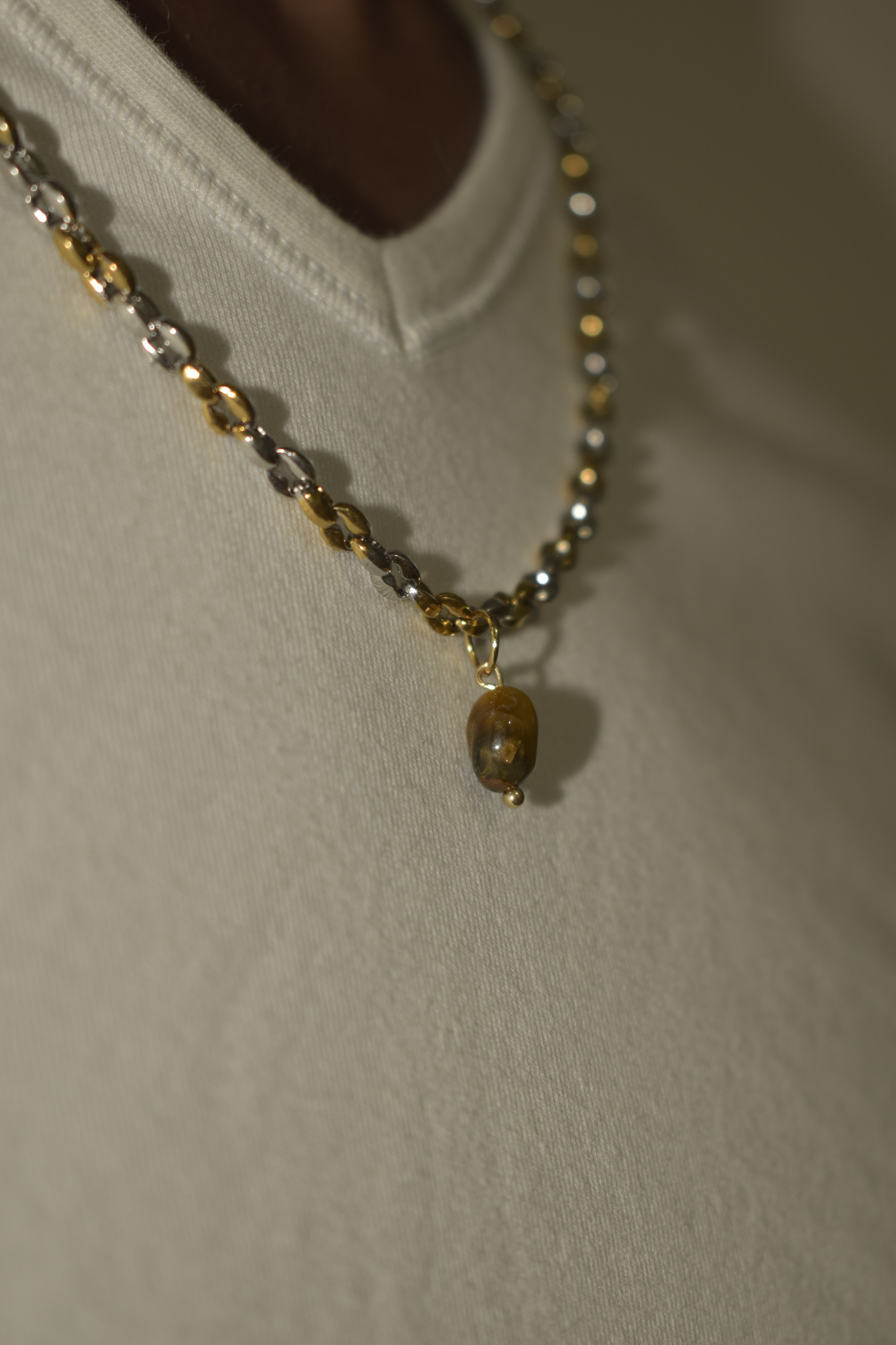 Collana bicolor in Occhio di Tigre