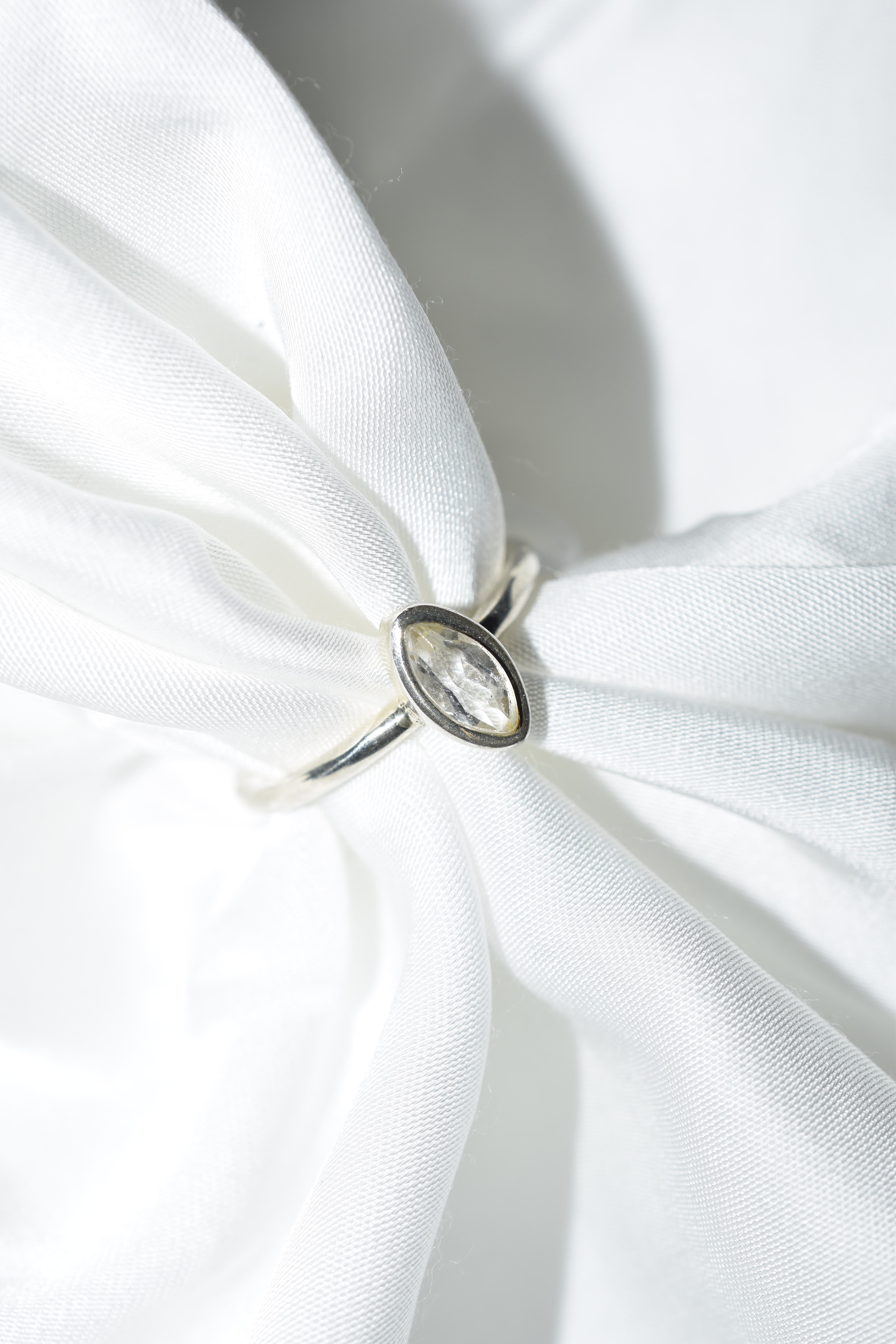 Anello in argento 925 con Quarzo Ialino