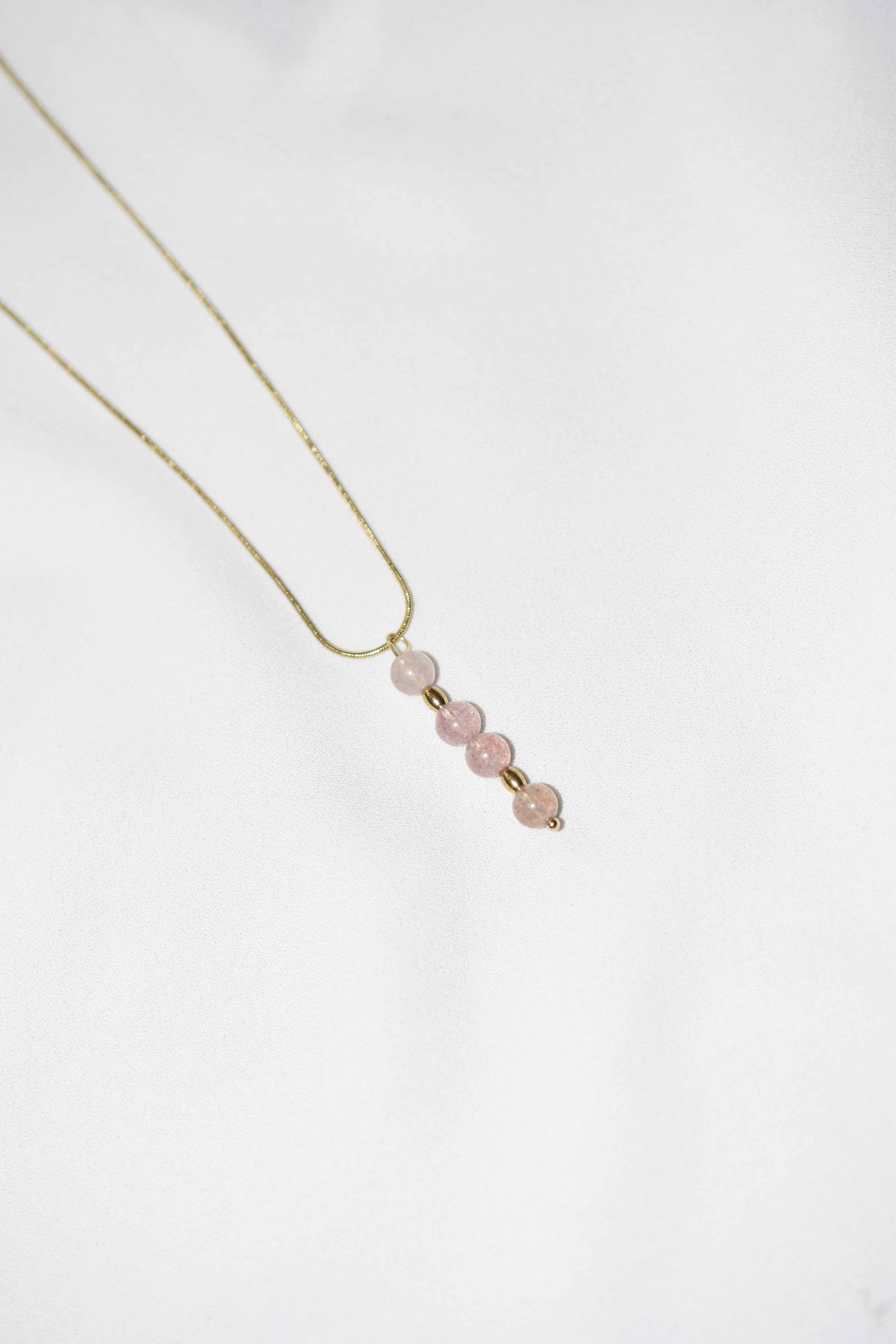 Collana Meringa in Quarzo Fragola