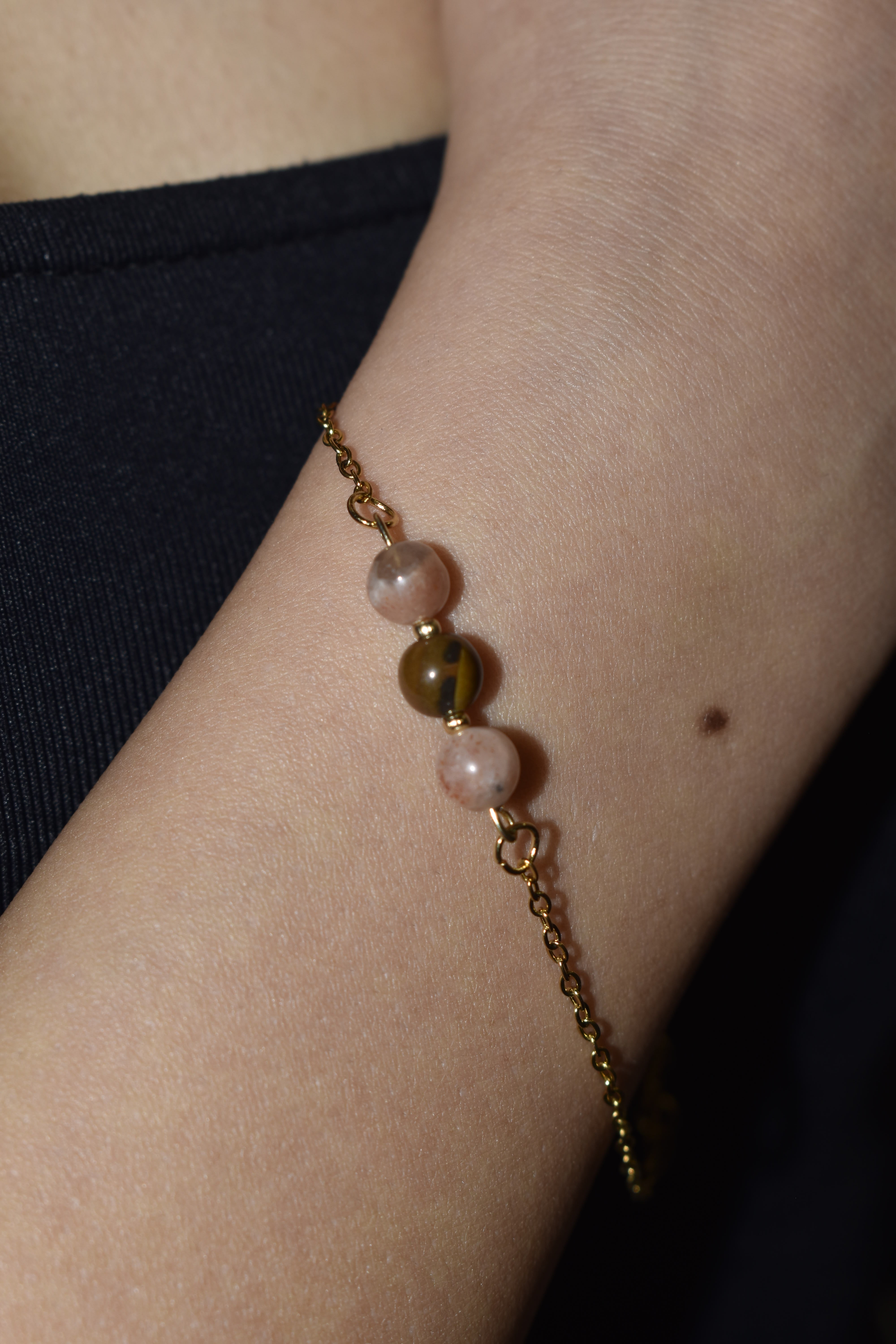 Bracciale Sunny in Pietra del sole e Occhio di Tigre