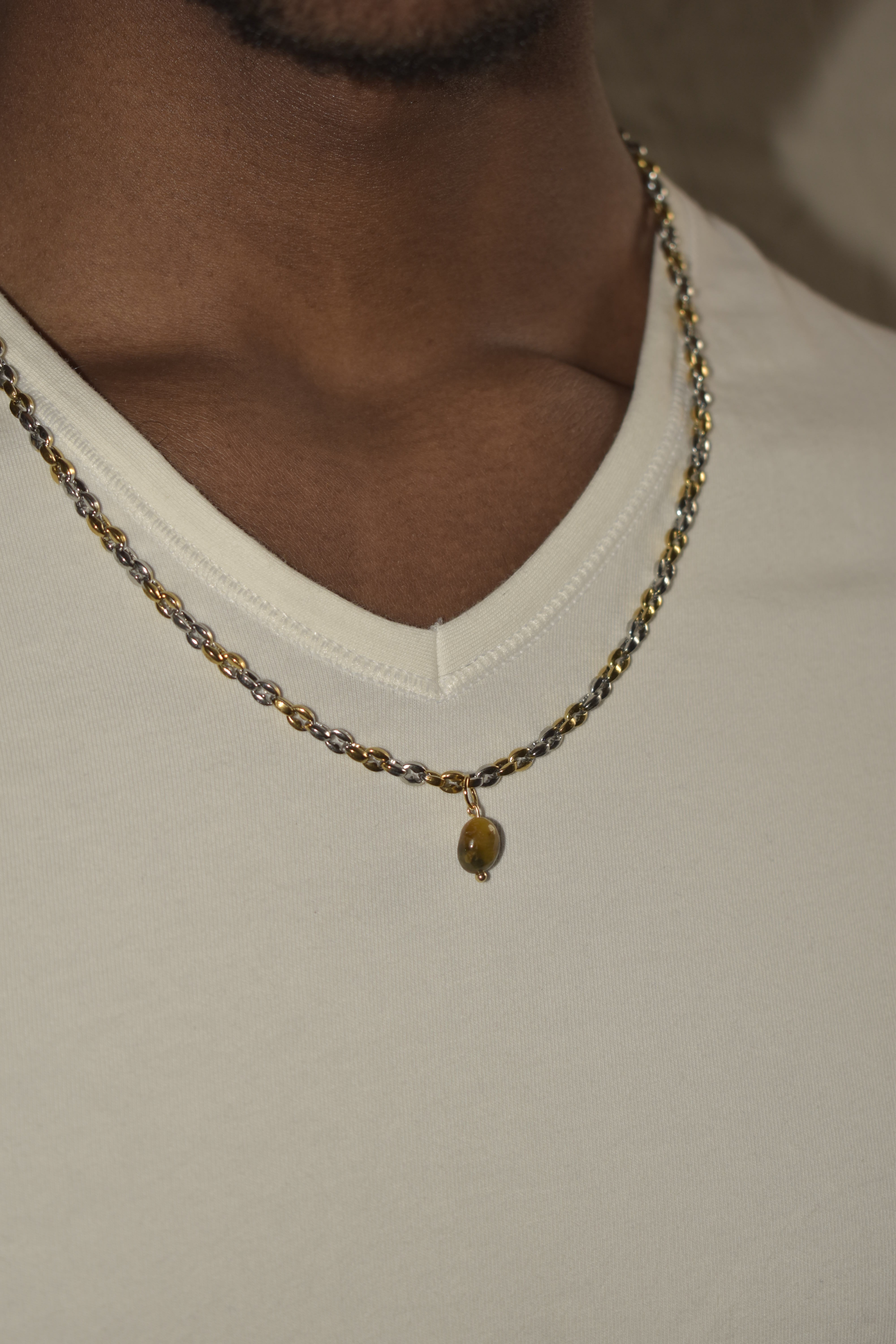 Collana bicolor in Occhio di Tigre