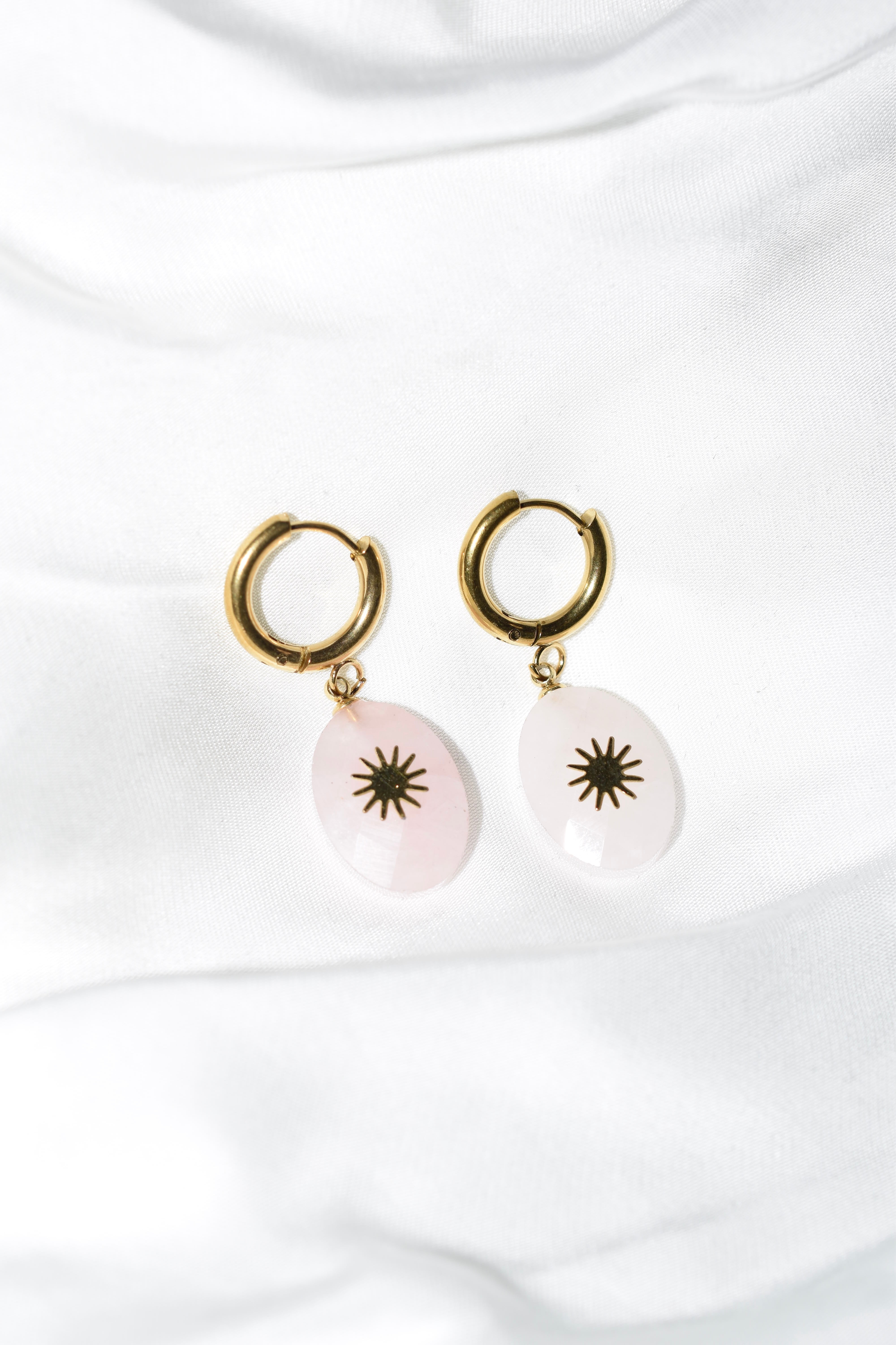Orecchini Bella in Quarzo rosa