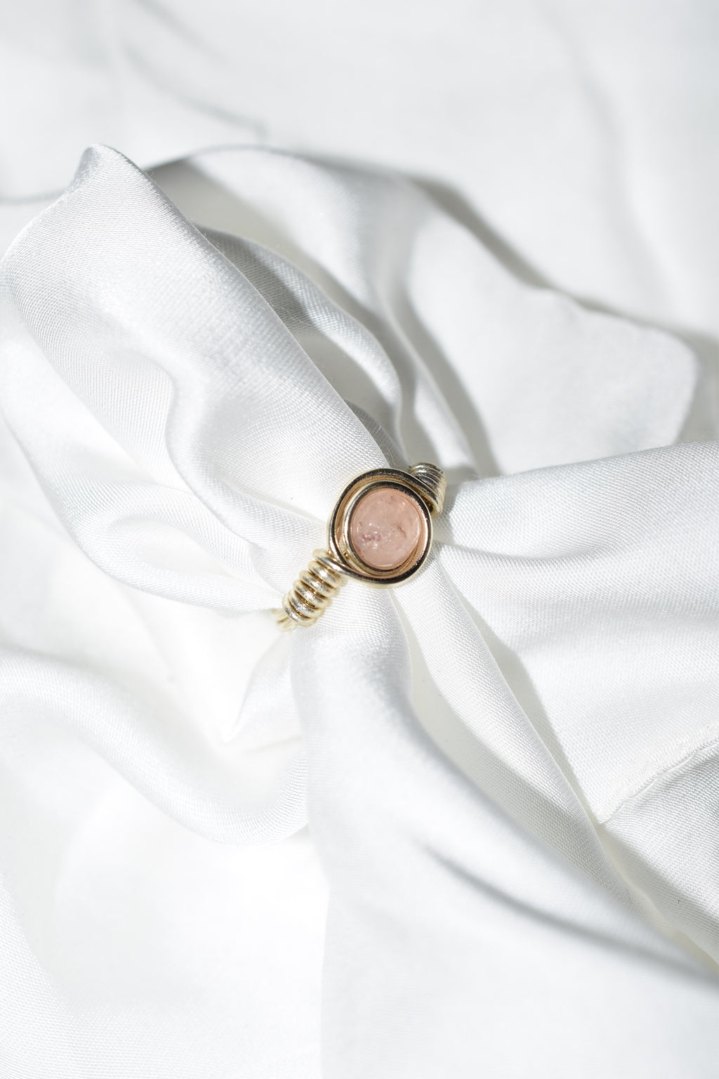 Anello Peach in Pietra di Luna pesca