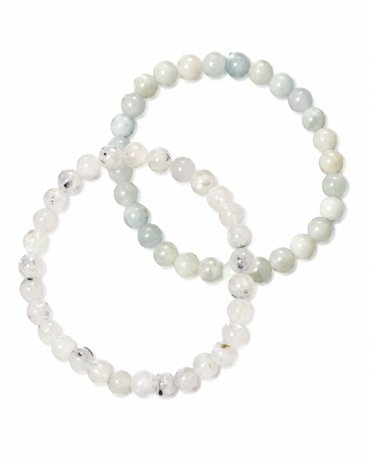 Bracciali combo Acquamarina e Pietra di Luna