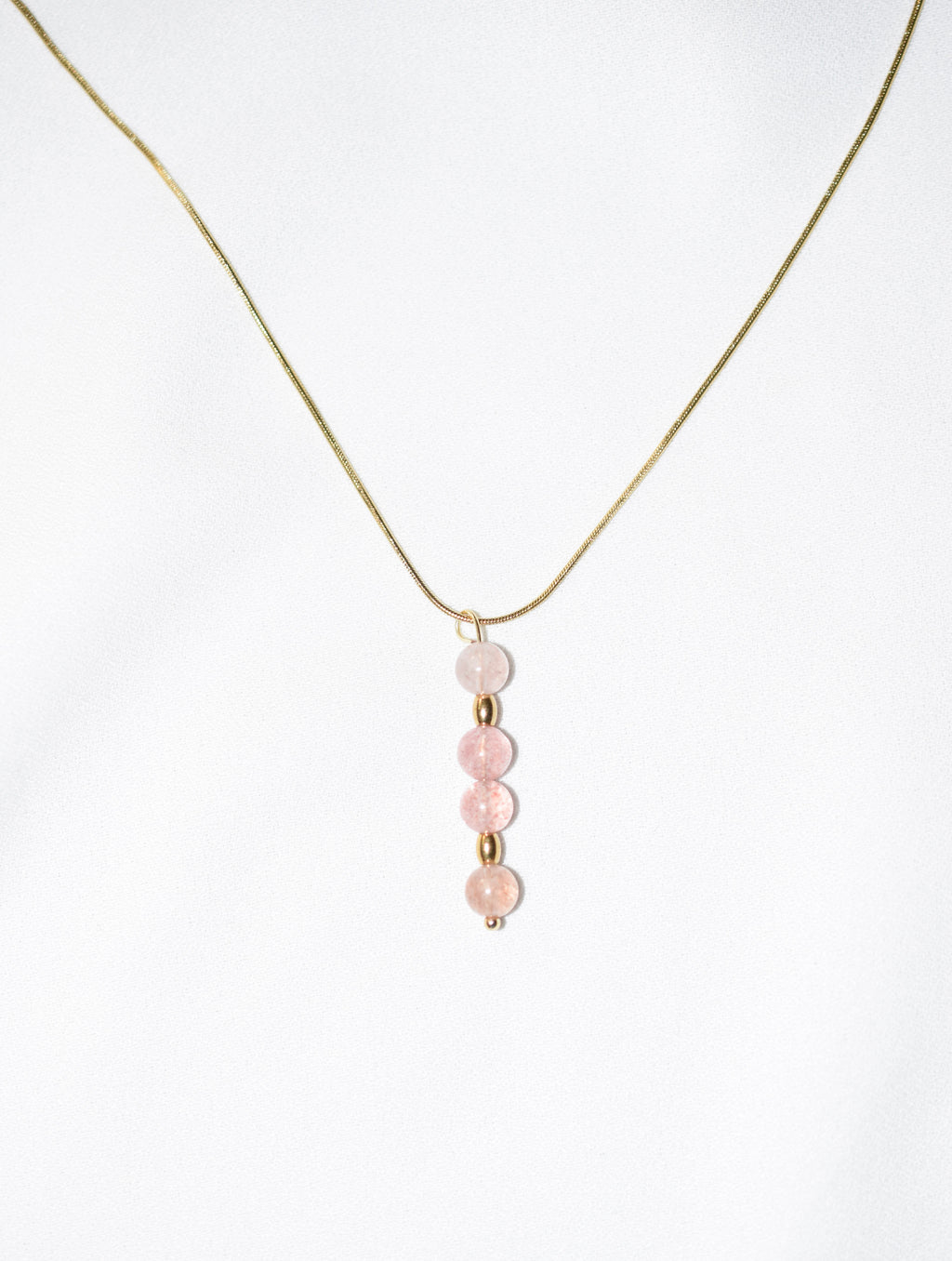 Collana Meringa in Quarzo Fragola