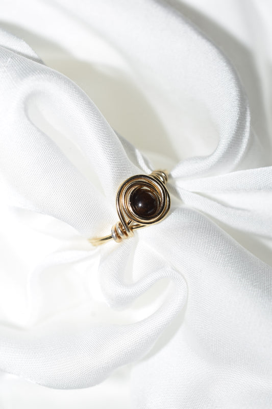 Anello Xander in Occhio di Tigre