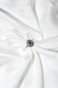Anello in argento 925 sfaccettato con Ametista
