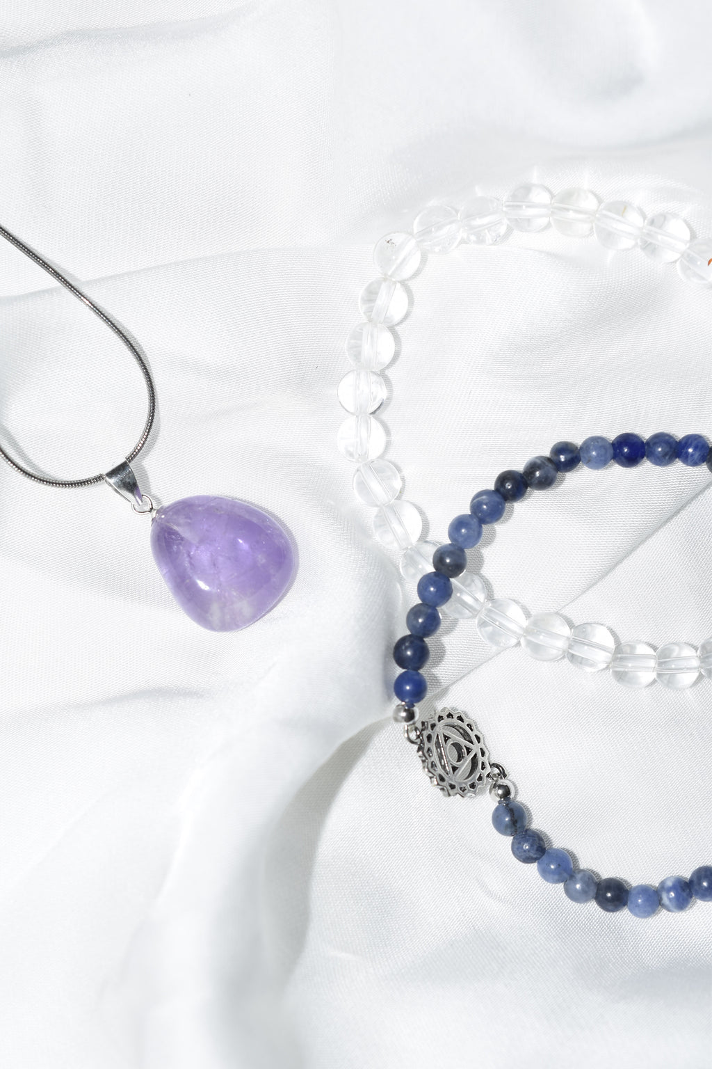 Combo Ametista, Sodalite e Quarzo Ialino