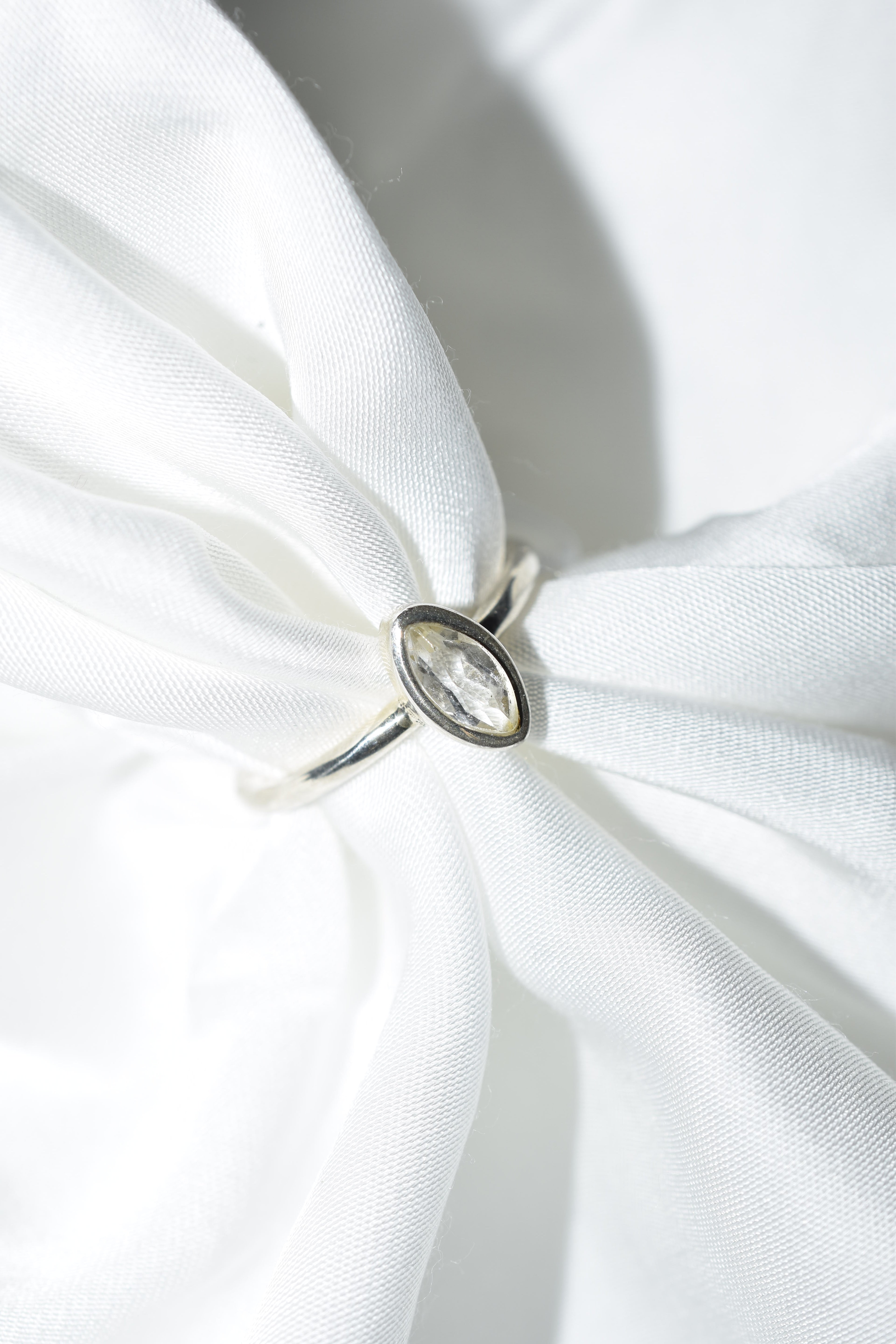 Anello in argento 925 con Quarzo Ialino