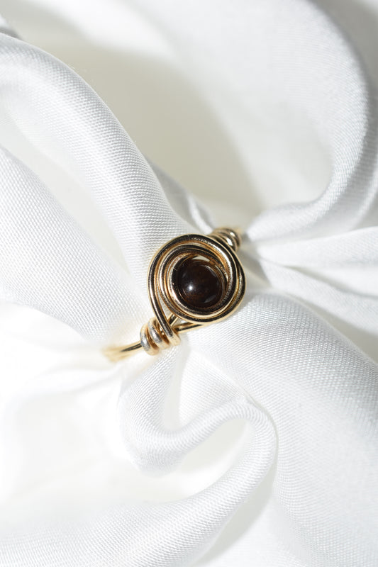 Anello Xander in Occhio di Tigre