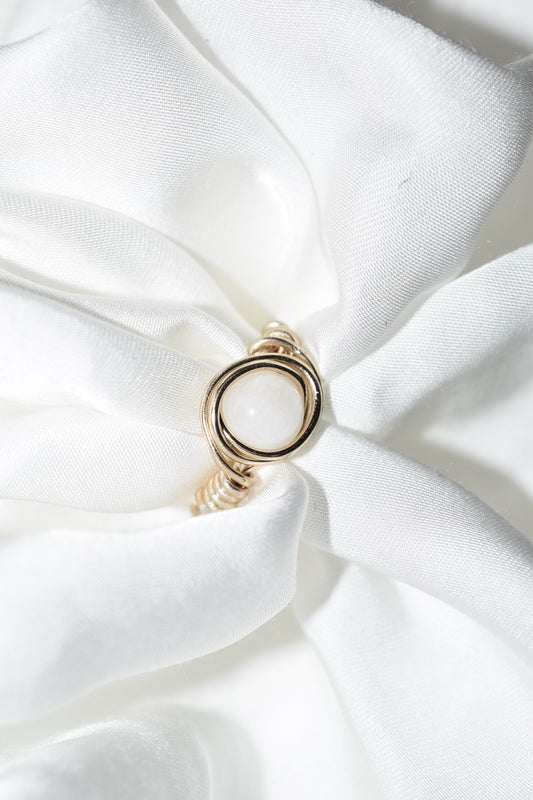 Anello Adularia in Pietra di Luna