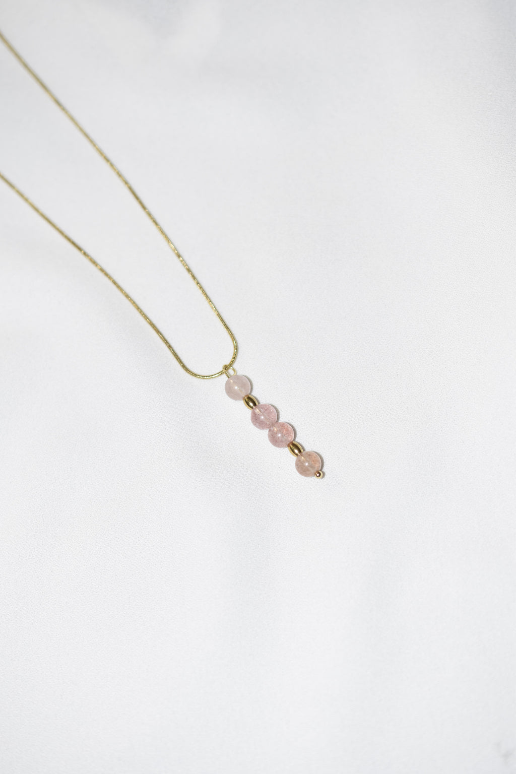 Collana Meringa in Quarzo Fragola
