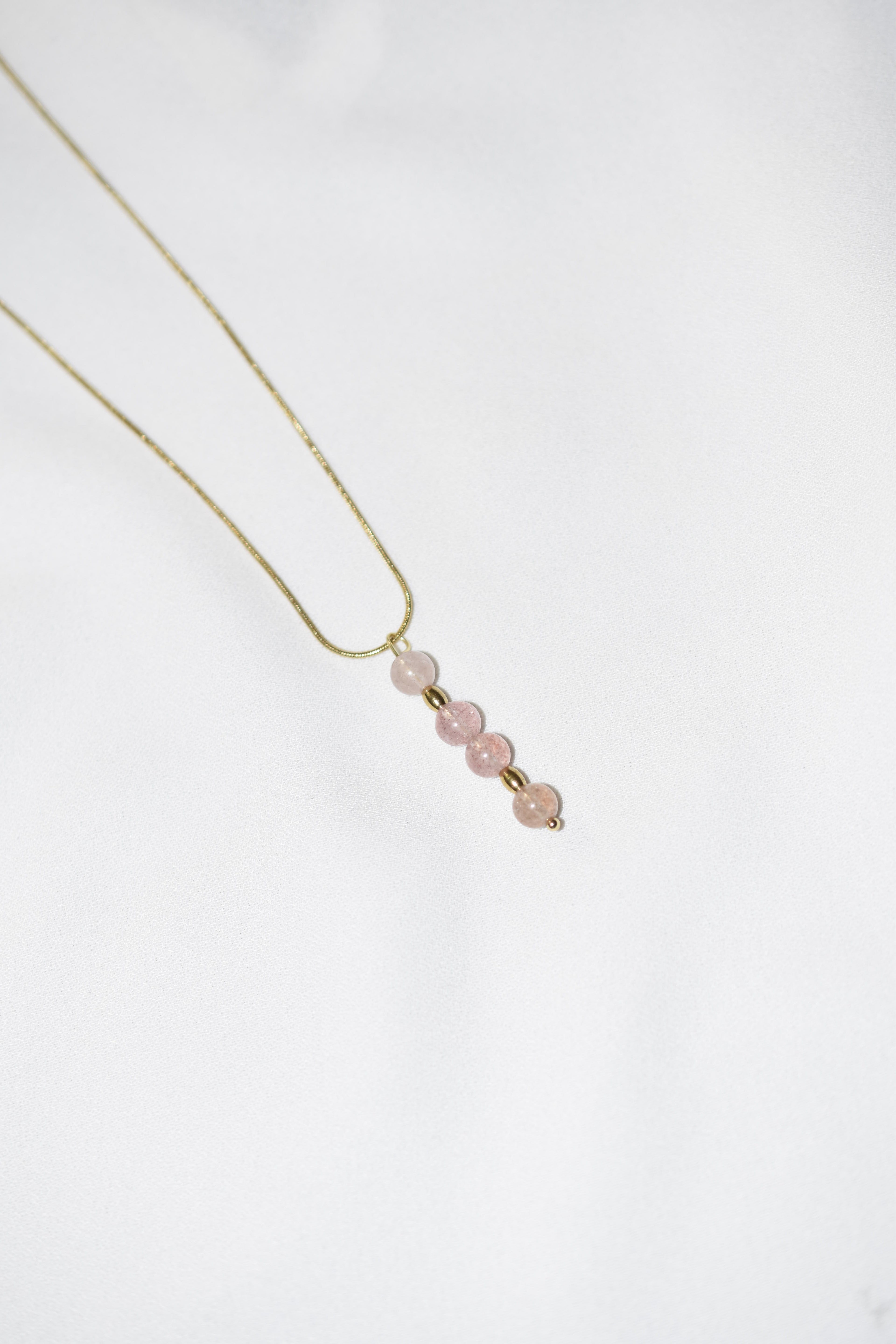 Collana Meringa in Quarzo Fragola