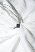 Anello in Ametista goccia con argento 925