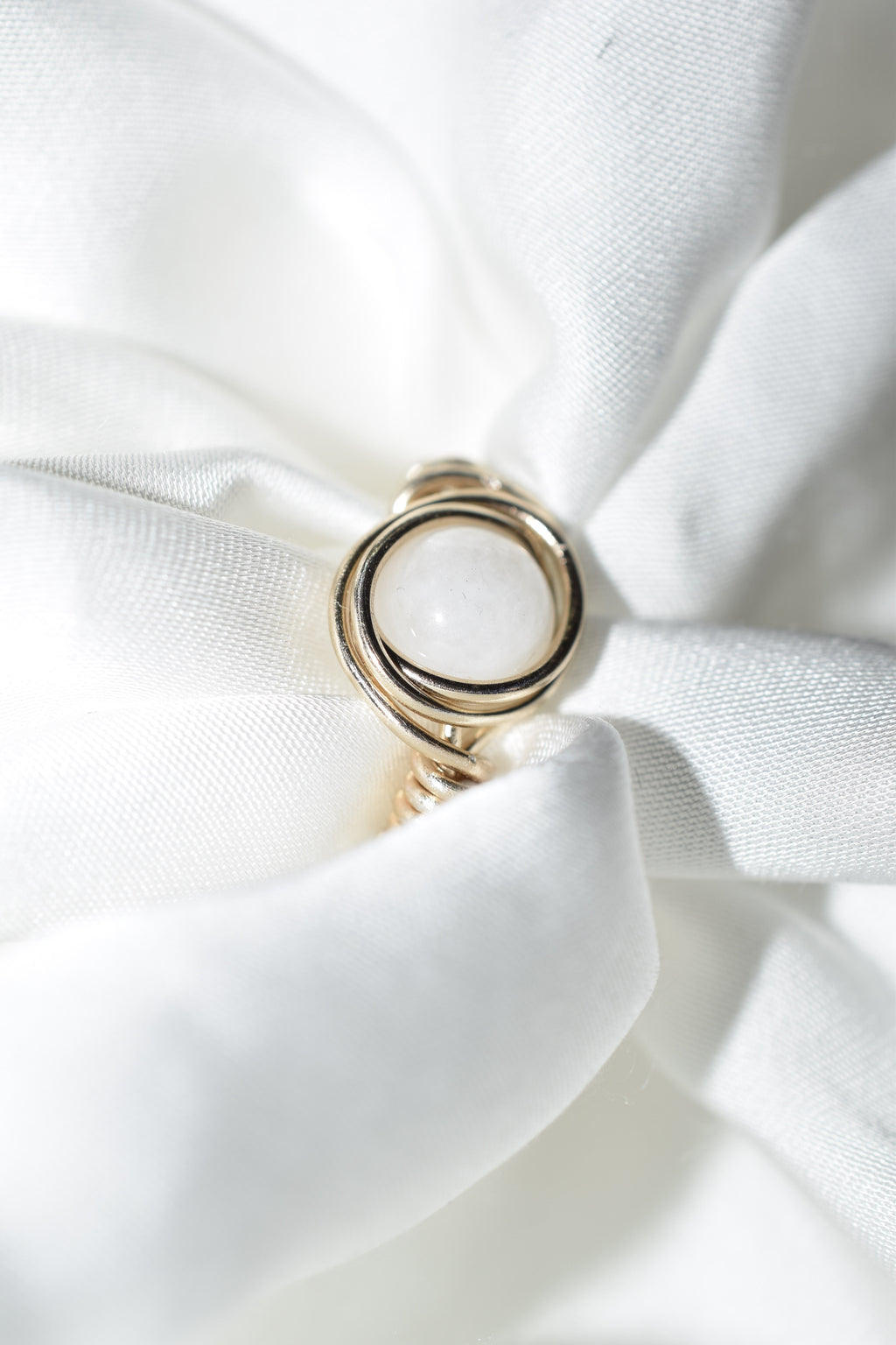 Anello Adularia in Pietra di Luna
