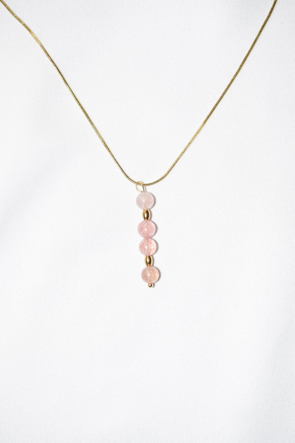 Collana Meringa in Quarzo Fragola