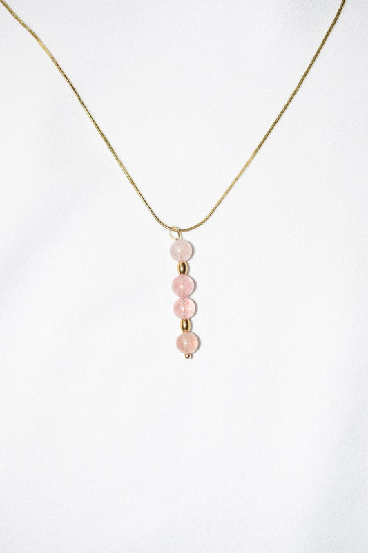 Collana Meringa in Quarzo Fragola