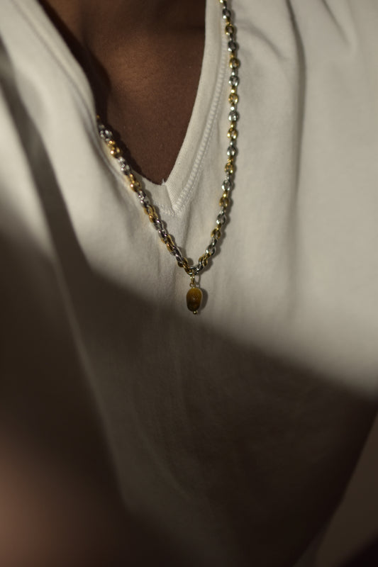 Collana bicolor in Occhio di Tigre