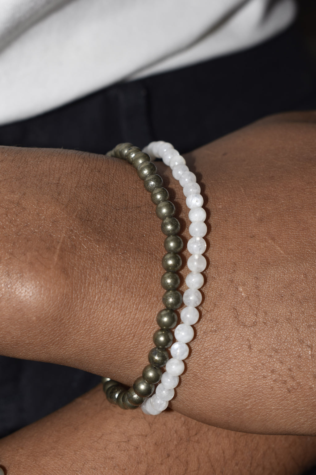Lexi Bracelets in Apatite, Pyrite, Labradorite and Moonstone
