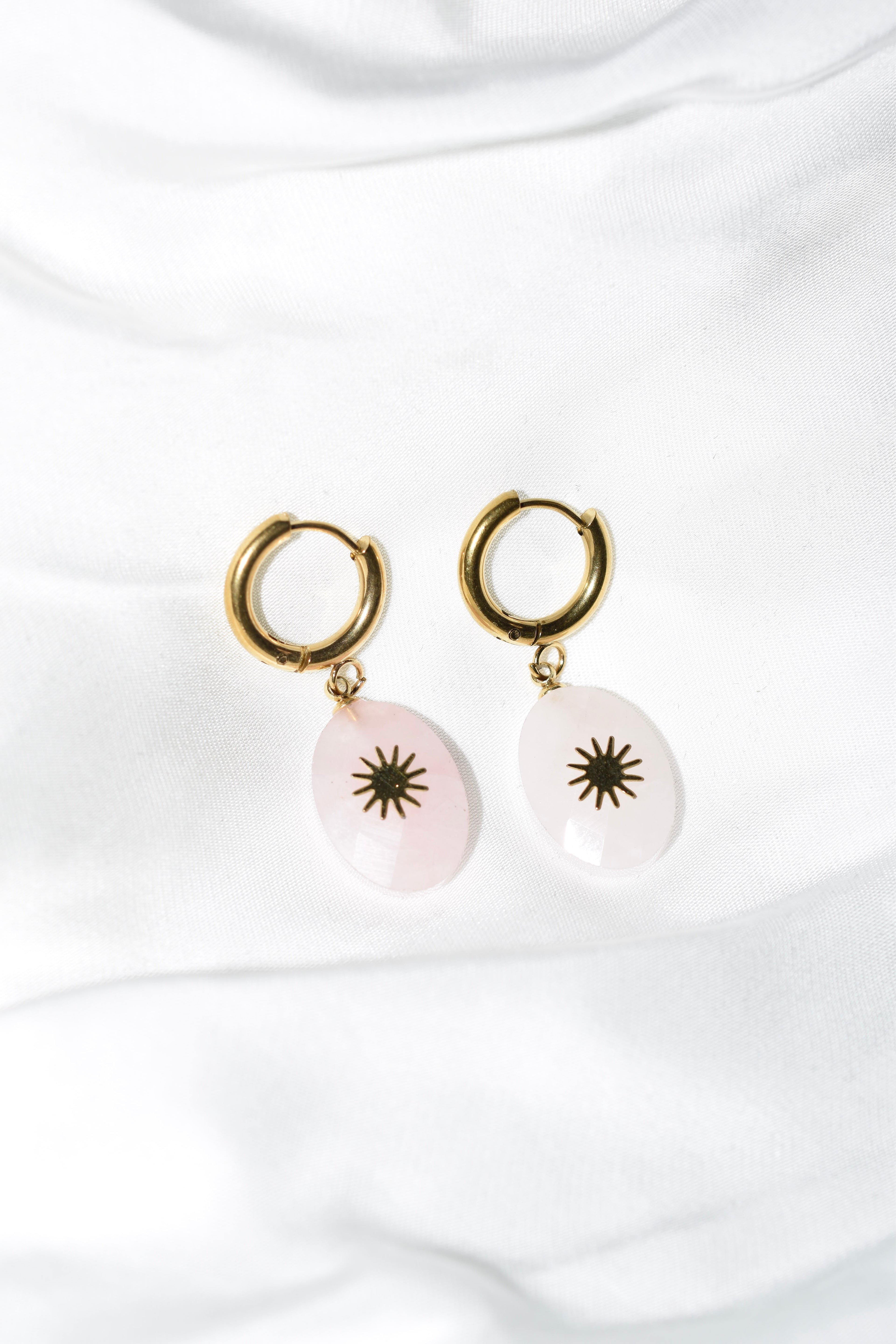 Orecchini Bella in Quarzo rosa
