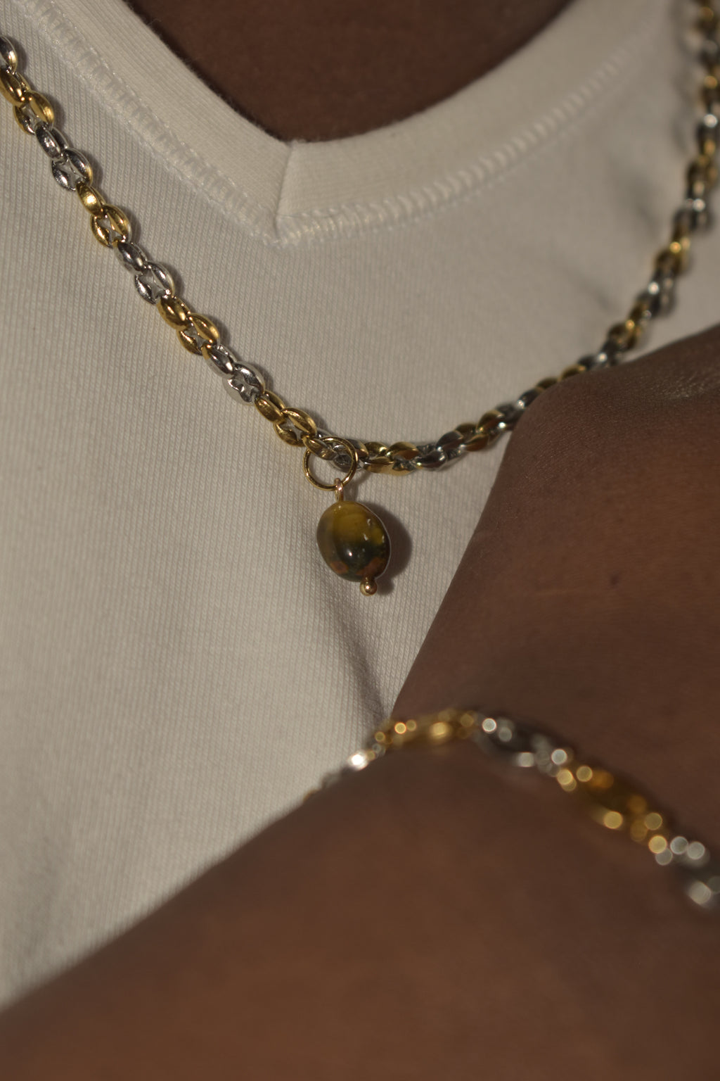 Collana bicolor in Occhio di Tigre